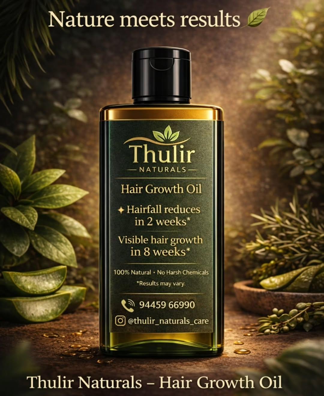 Thulir Hair Growth Oil - Zero Chemical